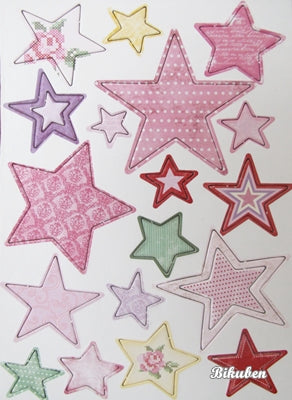 Papirdesign: Chipboard Stjerner - Lollipop