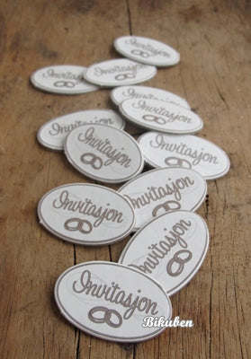 Papirdesign: Invitasjon Grå - Chipboard