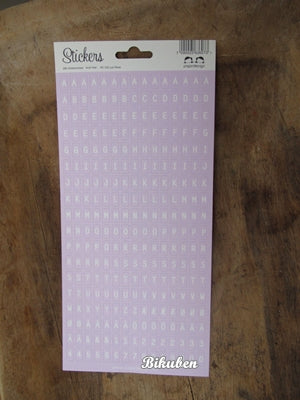 Papirdesign: Bokstavklistremerker - Lys Rosa