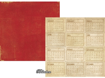 Simple Stories - Simple Basics - Red/Mini Calendar 12x12"