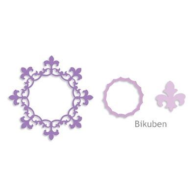 Sizzix - Framelits - Circle Fleur de Lis Frames