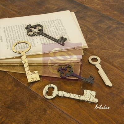 Prima - Wood Embellishments - Keys