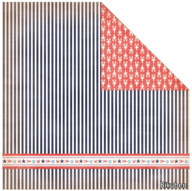 Creative Imaginations - Samantha Walker - Nautical - Sea Stripe 12x12"