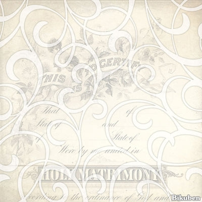 Creative Imaginations - Nostalgia - Matrimony Varnish Paper 12x12"