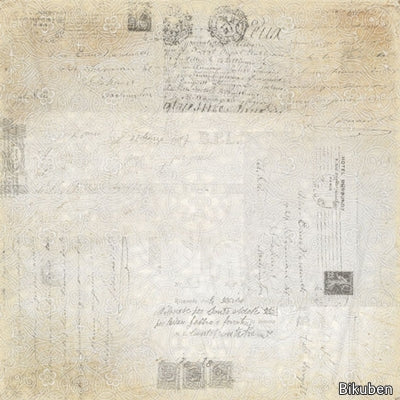 Creative Imaginations - Nostalgia - Correspondence Varnish Paper 12x12"