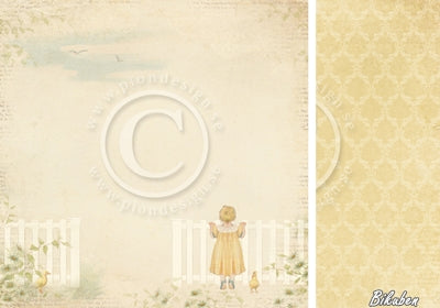 Pion Design - Grandma's School Book - Little Girl 12x12"