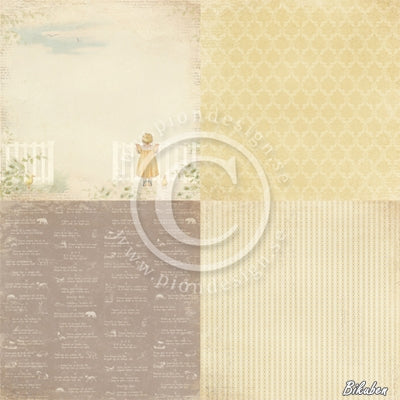 Pion Design - Grandma's School Book - Little Girl 6x6 tum