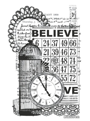 KaiserCraft - Vintage Clear Stamp - Believe