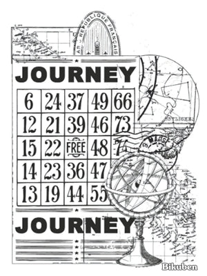 KaiserCraft - Vintage Clear Stamp - Journey
