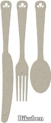 FabScraps - Chipboard - Knife and Fork