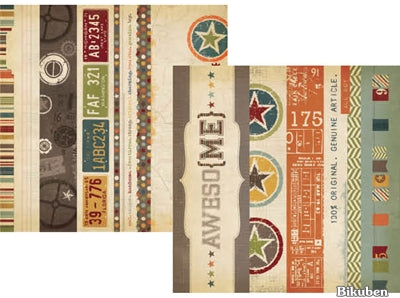 Simple Stories - Awesome - Border & 4x12" Title Strip Elements 12x12"