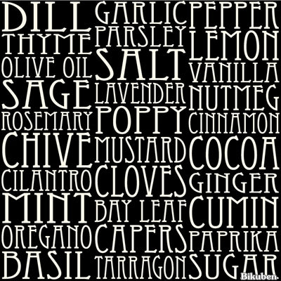 Canvas Corp - Ingredients Reverse - Black & Ivory 12x12"