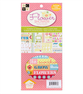 DCWV: Flower shower spring specialty sticker stack