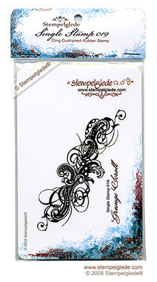 Stempelglede - Singel Stempel - Grunge Scroll