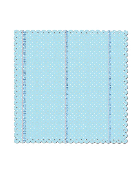 Narratives: Blue Polka Scalloped