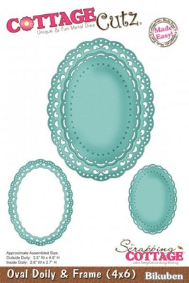 CottageCutz - Oval Doily & Frame Dies