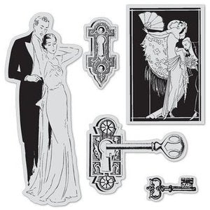 Hampton Art & Graphic45 - Key to My Heart - Cling Stamp set