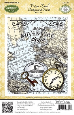 JustRite - Vintage Travel Background Stamp