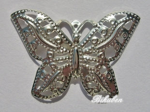 Kort & Godt: Sommerfugl (buet) - sølv metall