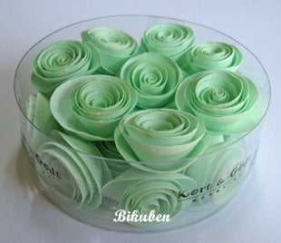 Kort & Godt: Blomst snurret L - Lys grønn