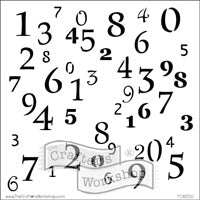 The Crafter's Workshop: Mini Numerals - Template  6 x 6"