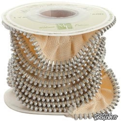 Melissa Frances - Zipper Ribbon - Cream