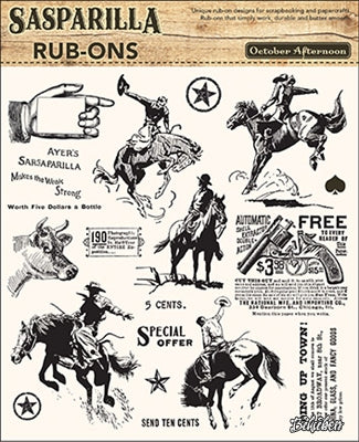 October Afternoon - Sasparilla Rub-ons