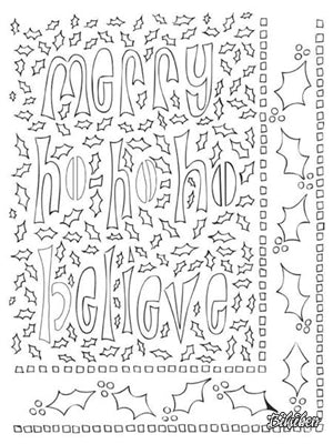 Dylusions - Large Stencil - HO HO HOLLY