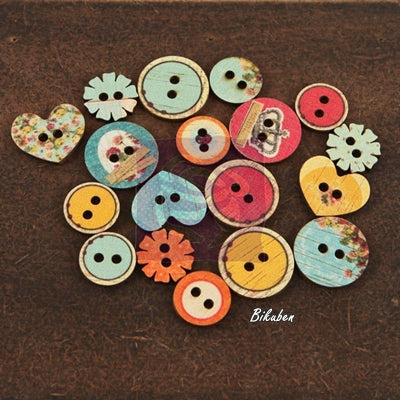 Prima - Wood Buttons - Zephyr