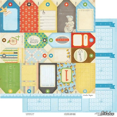 Crate Paper - Little Boy Blue - Tag Cuts 12x12"
