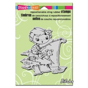 Stampendous - Cling Stamp - Fishing Kiddo