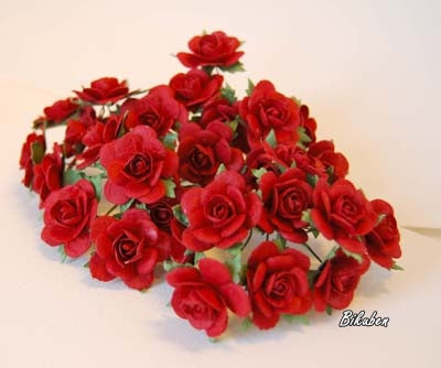 Papirdesign - Roser - Rød 1,8 cm