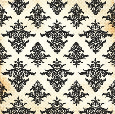 Creative Imaginations: Black Damask 12 x 12