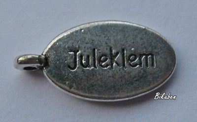 Kort & Godt - Juleklem Sølv - Oval Metall Charm
