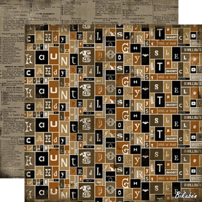 Carta Bella - All Hallows Eve - Halloween Words 12x12"