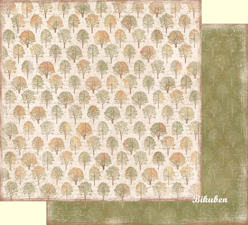 Maja Design: Walking in the forest - Höstens färger    12 x 12"