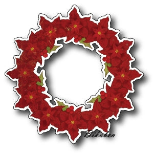 Memory Box - Poinsettia Wreath Die