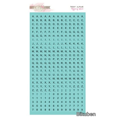 Glitz Design - Cashmere Dame - Teeny Alpha Stickers - Tiffany Blue