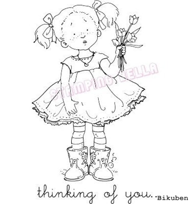 Stamping Bella - Sorry Shanna - Umontert Red Rubber Stamp