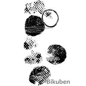 Stampington & Co - Dina Wakley - Grungy Circles - Cling Stamp