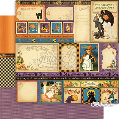 Graphic45: Place in TIme - October Cut Aperts 12 x 12"