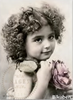 Sagen Vintage Design - Fyrstikkeske - Jente med roser