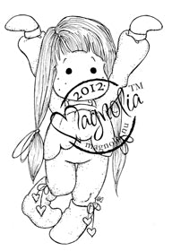 Magnolia: With Love - Tilda with heartsocks - stamp