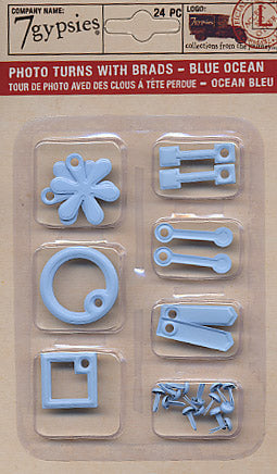 Photo Turns With Brads: Blue Ocean