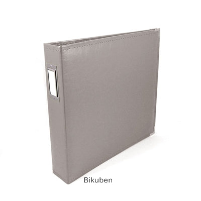 We R Memory Keepers - Classic Leather 12x12" Ring Album - Charcoal Grey