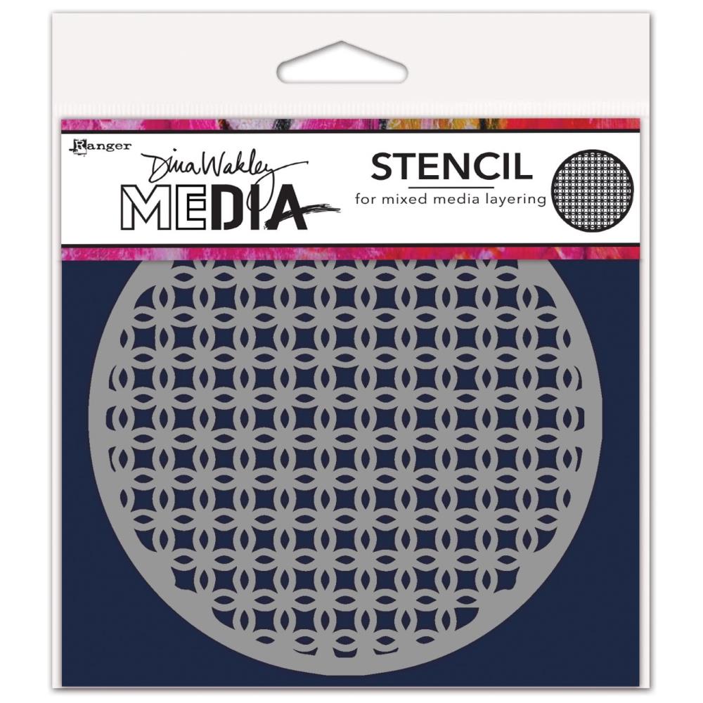 Dina Wakley Media - Stencil - Coaster 4