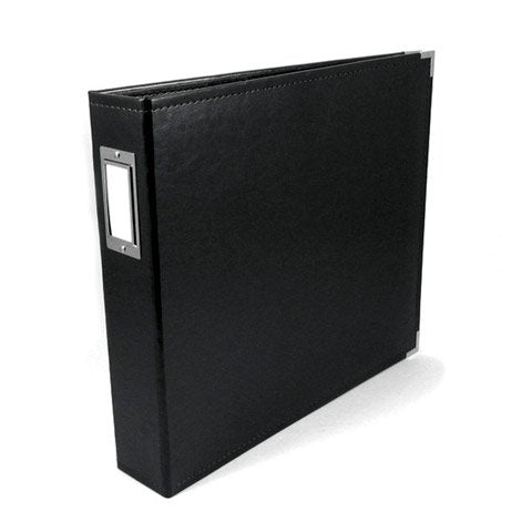 We R MemoryKeepers - Classic Leather Album (Faux) - 12 x 12" Black - 3 Ring