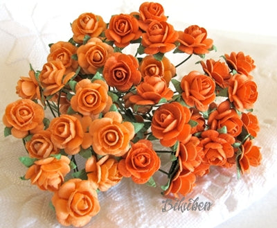 Papirdesign - Roser - Orange 1,2cm