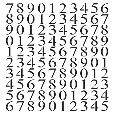 The Crafters Workshop: Mini Numbers - Template 6 x 6"