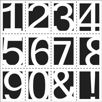 The Crafters Workshop: Mini Life Numbers - Template 6 x 6"